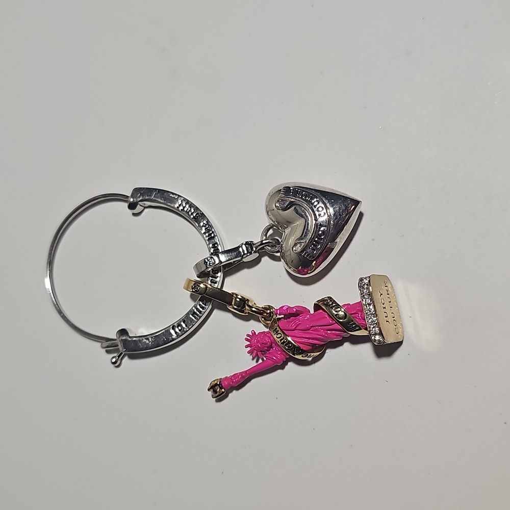 Rare Juicy Couture Pink and Gold Statue of Liberty Charm